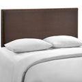 Region Nailhead Upholstered Queen Headboard - Dark Brown
