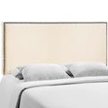 Region Nailhead Upholstered Queen Headboard - Ivory