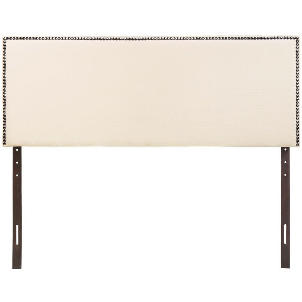 Region Nailhead Upholstered Queen Headboard - Ivory