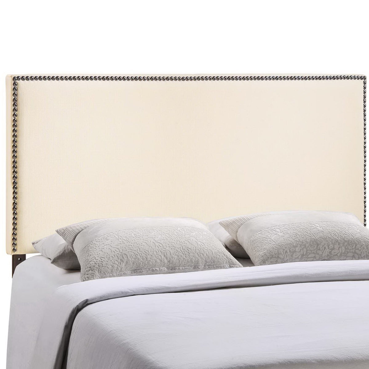 Region Nailhead Upholstered Full Headboard - Ivory