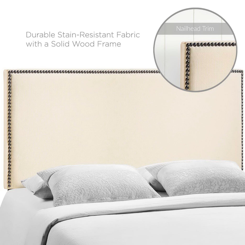 Region Nailhead Upholstered Full Headboard - Ivory