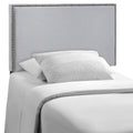 Region Nailhead Upholstered Twin Headboard - Sky Gray
