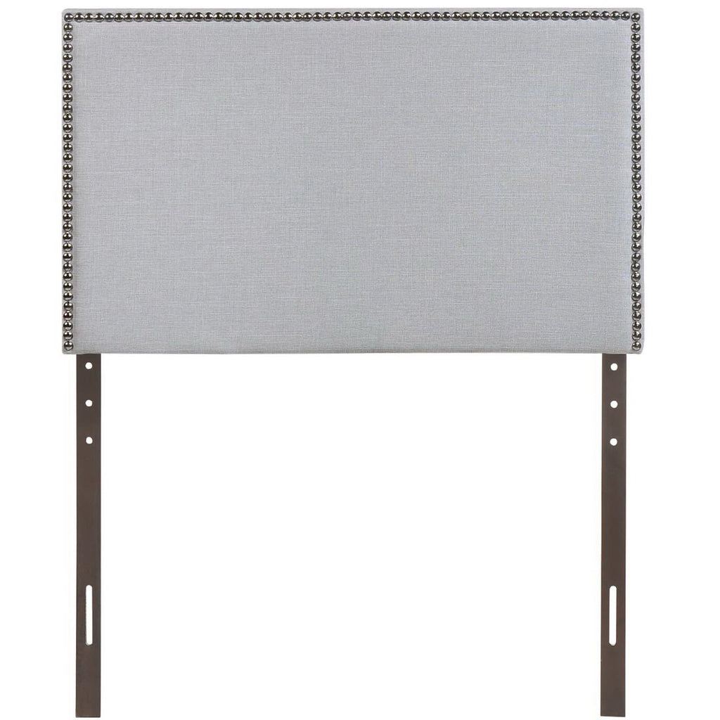 Region Nailhead Upholstered Twin Headboard - Sky Gray