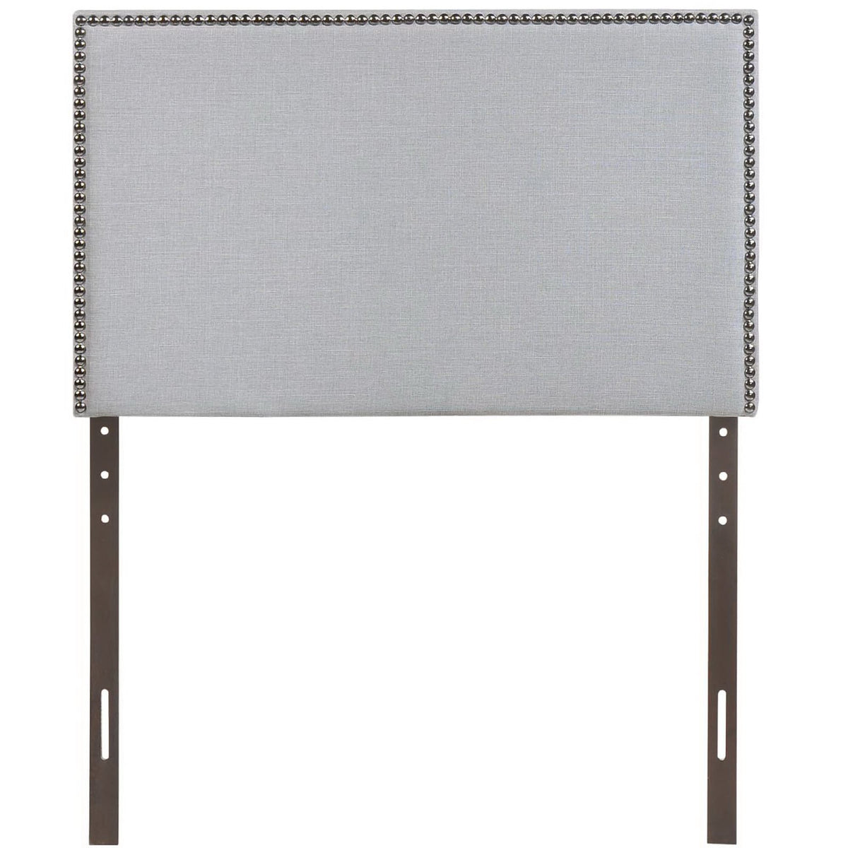 Region Nailhead Upholstered Twin Headboard - Sky Gray