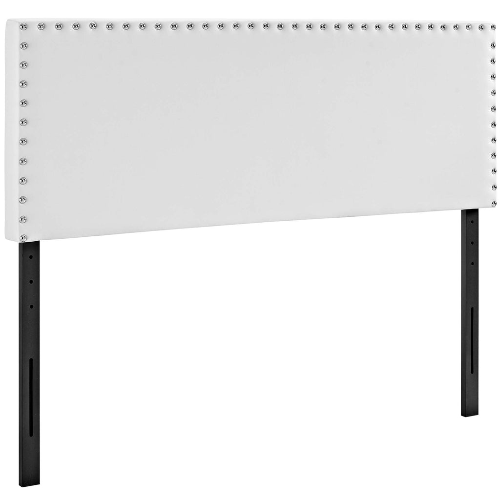 Phoebe Upholstered Vinyl Full Headboard - White