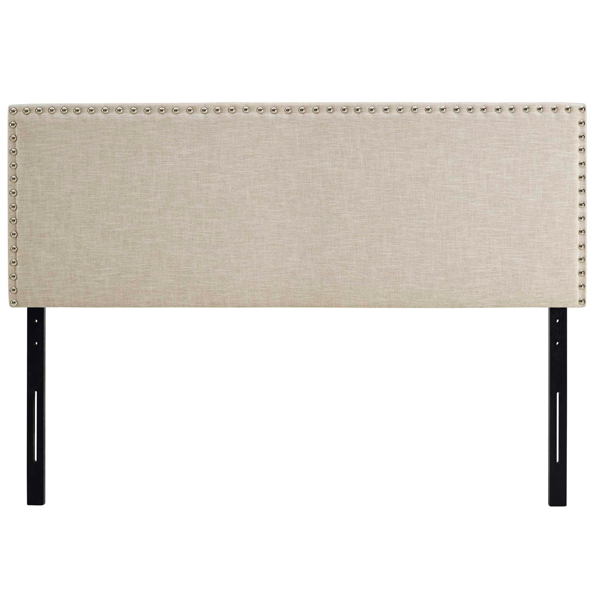Phoebe Upholstered Fabric Queen Headboard - Beige