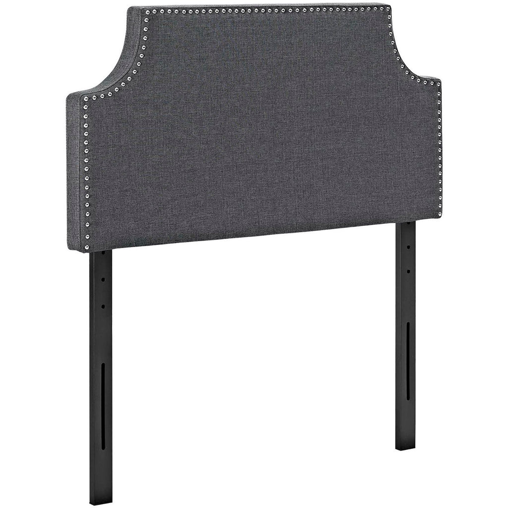 Laura Upholstered Fabric Twin Headboard - Gray