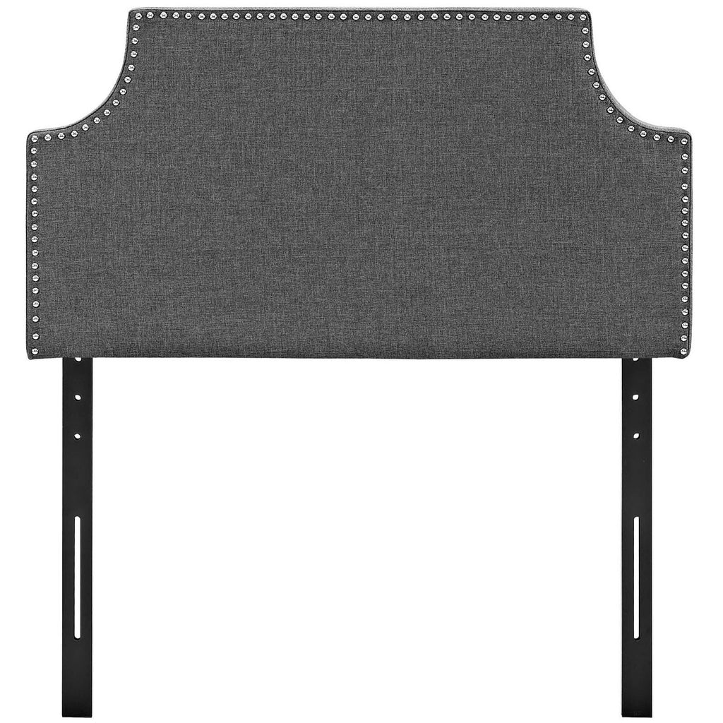 Laura Upholstered Fabric Twin Headboard - Gray