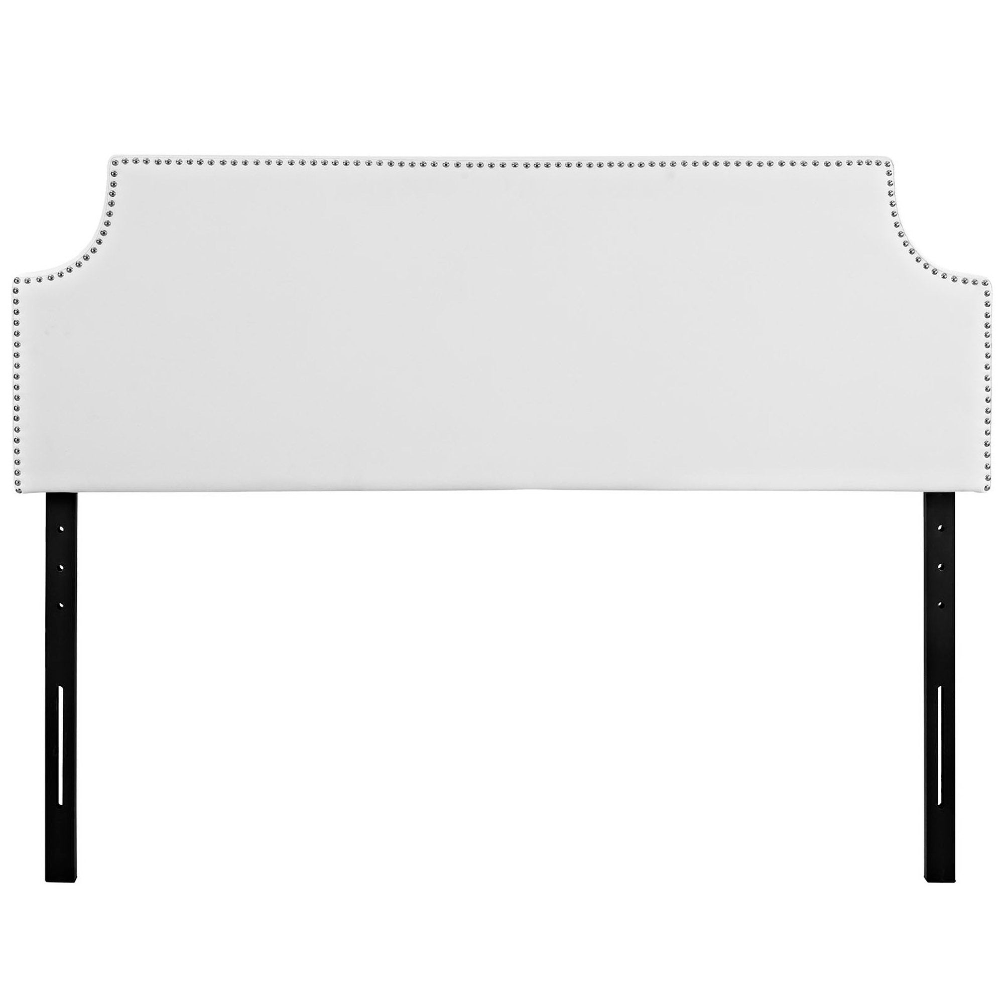 Laura Upholstered Vinyl Full Headboard - White