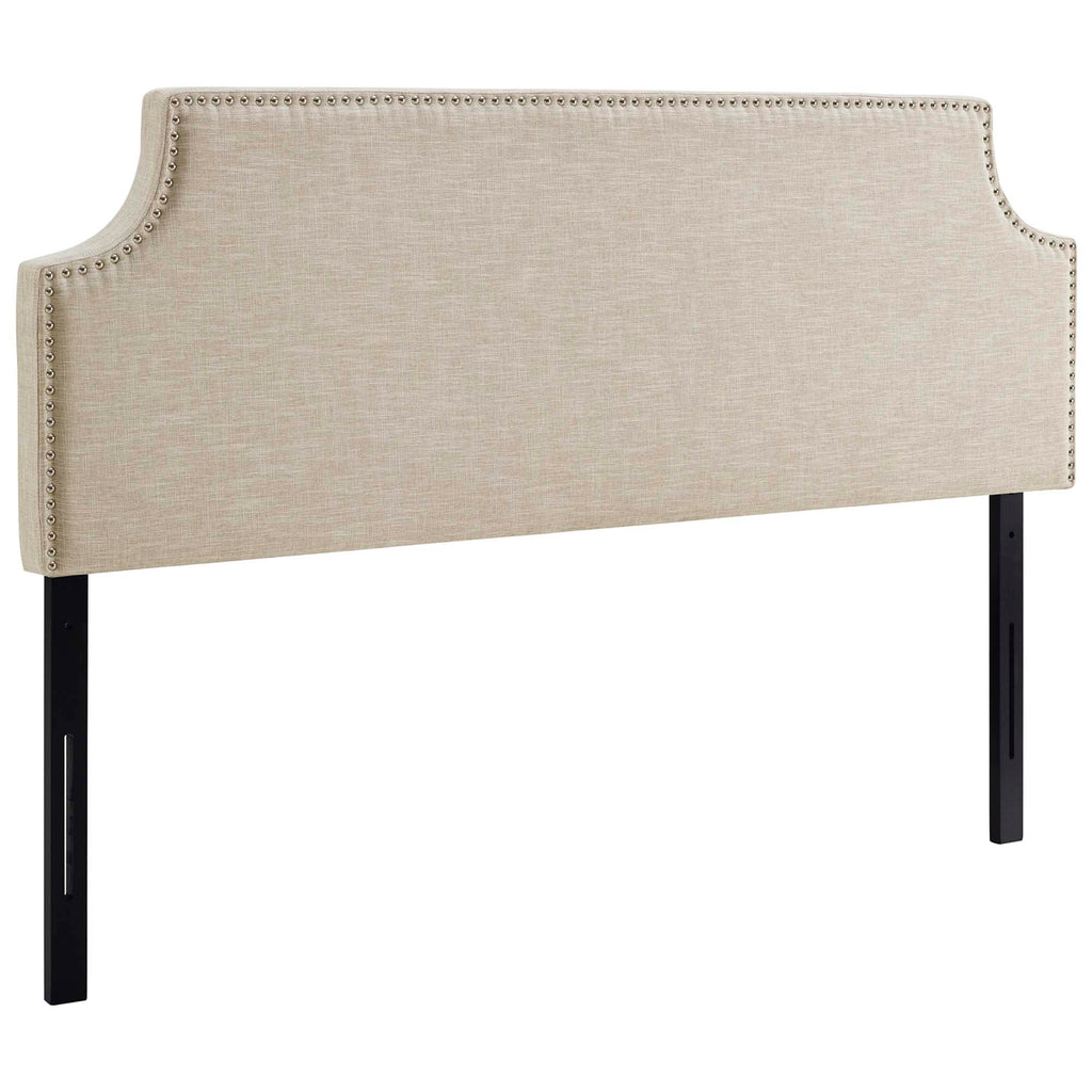 Laura Upholstered Fabric Queen Headboard - Beige