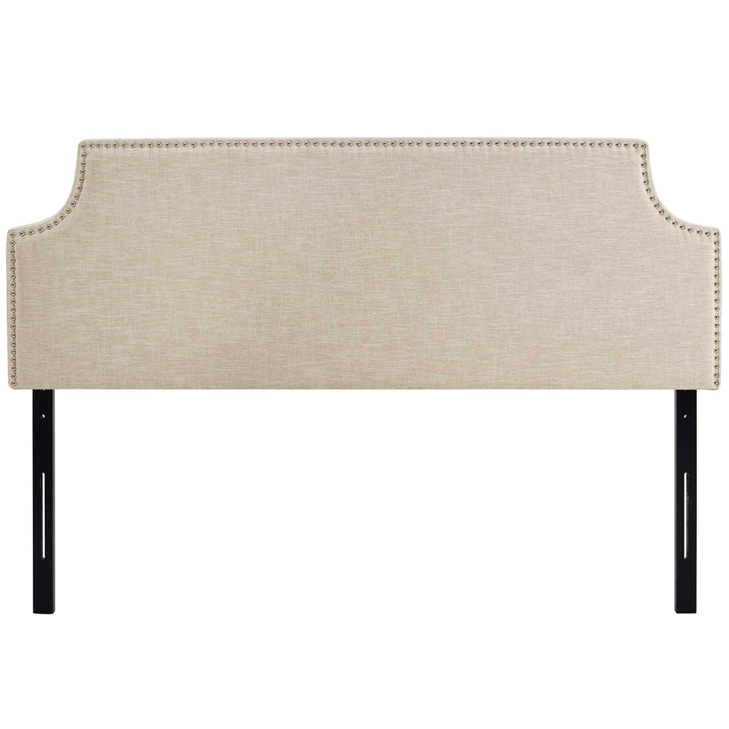 Laura Upholstered Fabric Queen Headboard - Beige