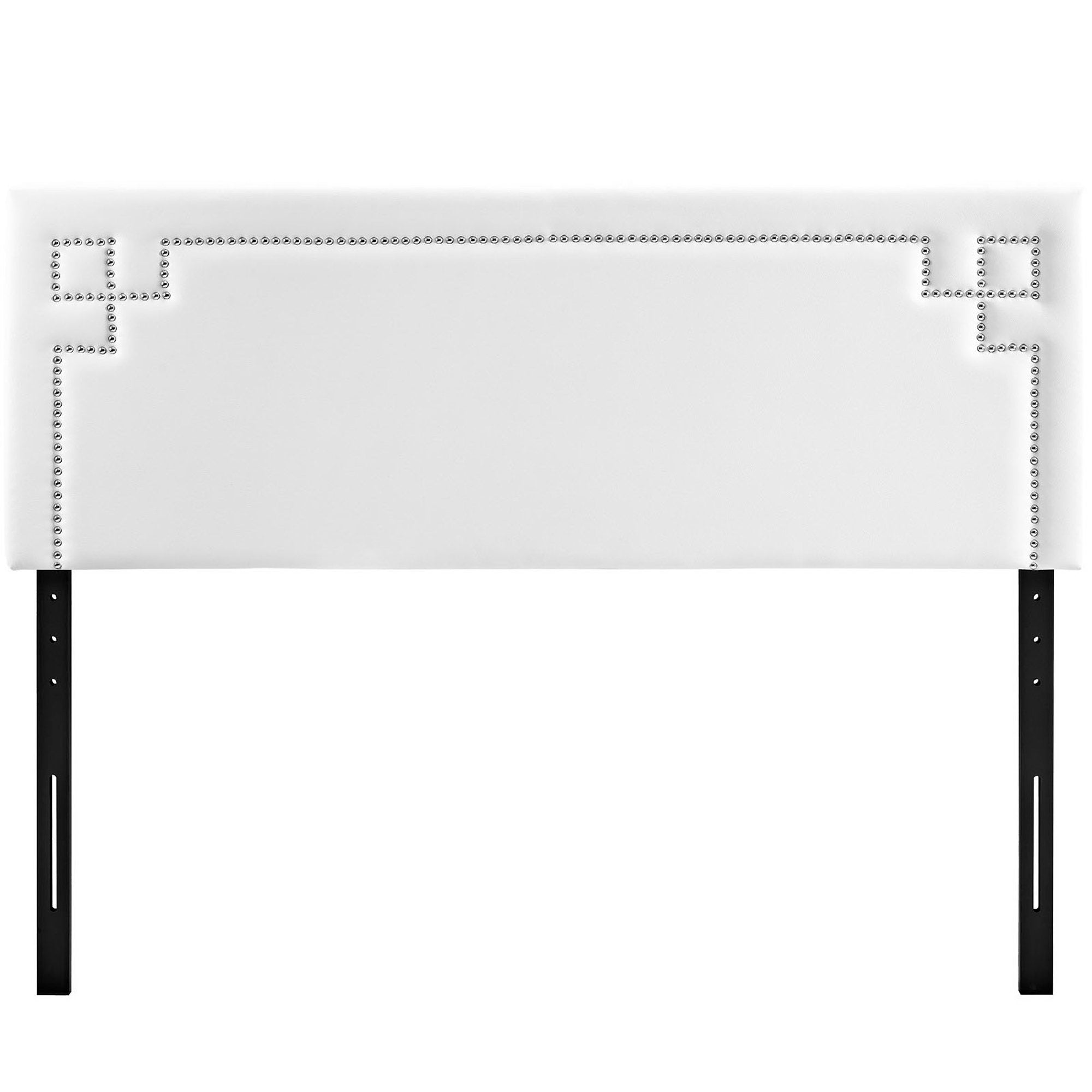 Josie Upholstered Vinyl Queen Headboard - White