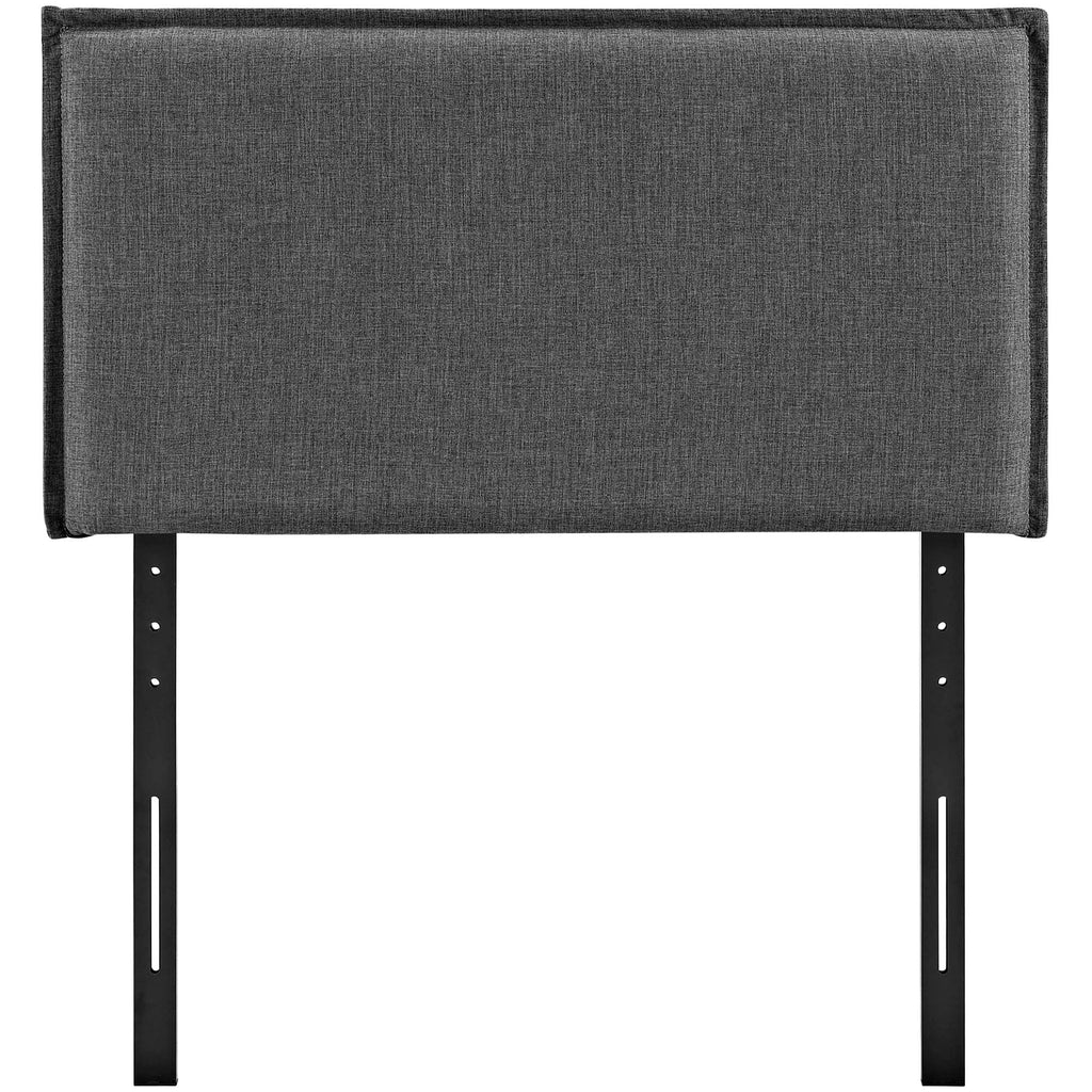 Camille Upholstered Fabric Twin Headboard - Gray