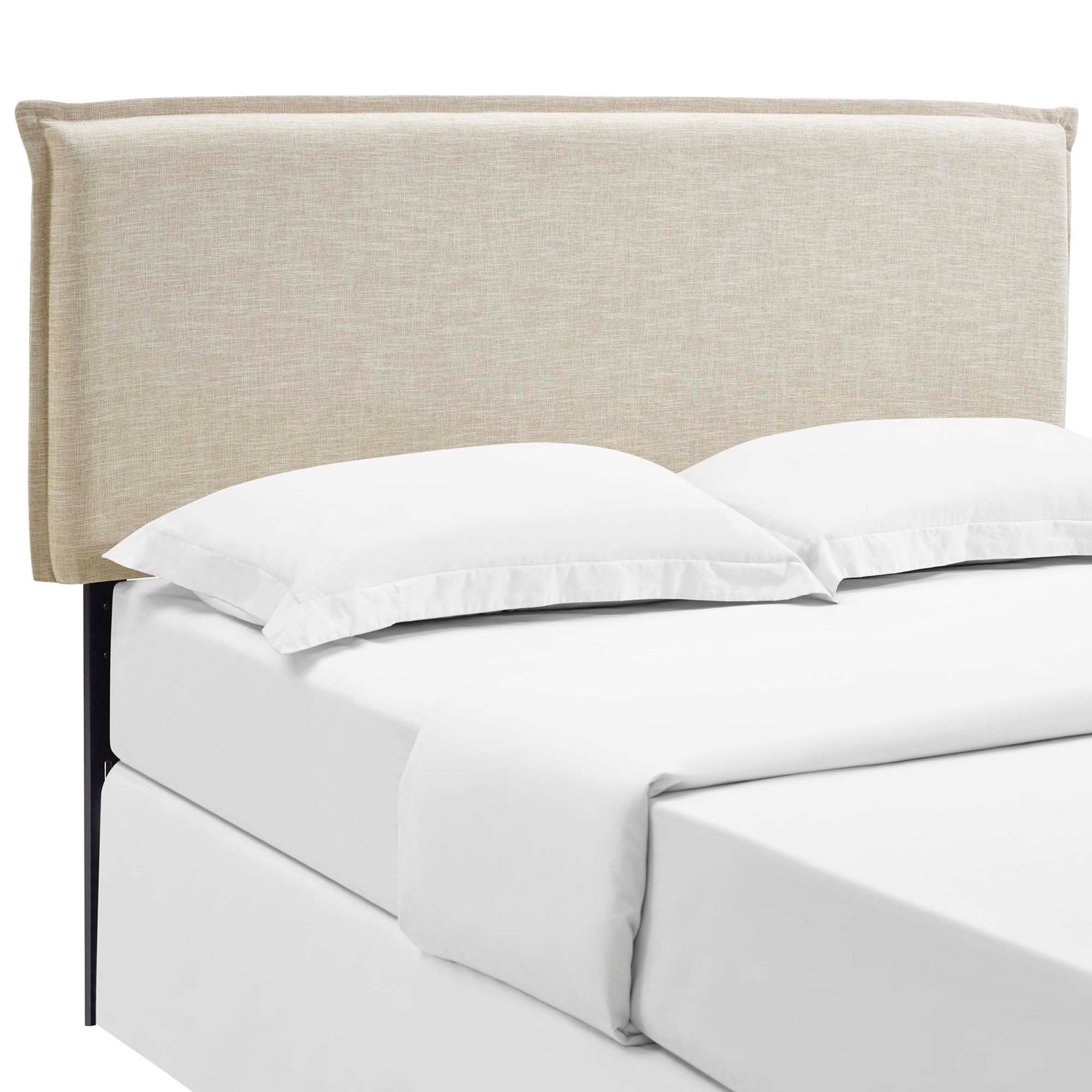 Camille Upholstered Fabric Queen Headboard - Beige