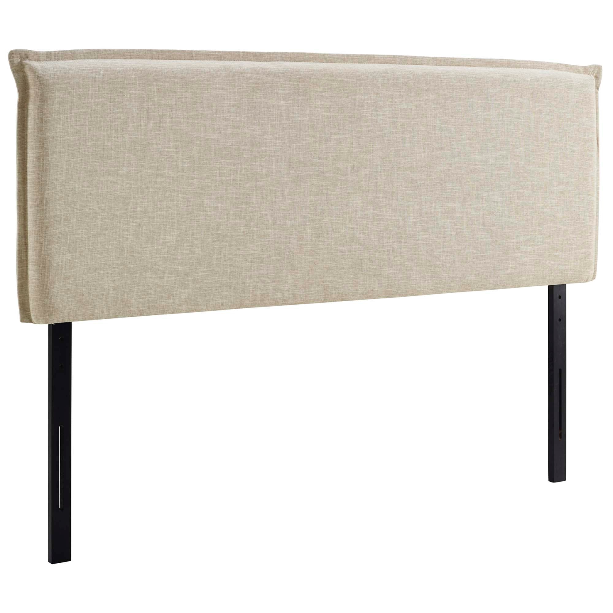 Camille Upholstered Fabric Queen Headboard - Beige