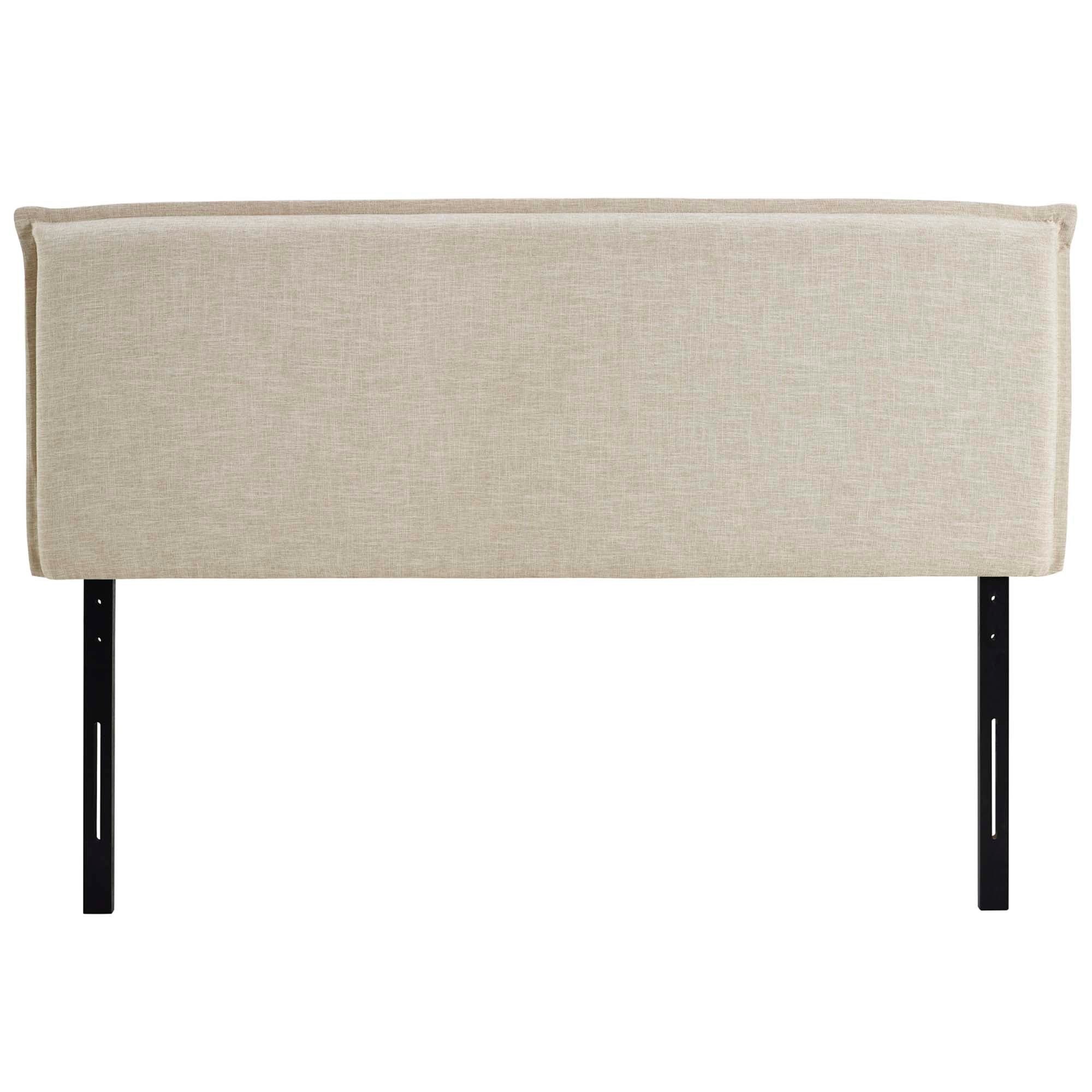 Camille Upholstered Fabric Queen Headboard - Beige