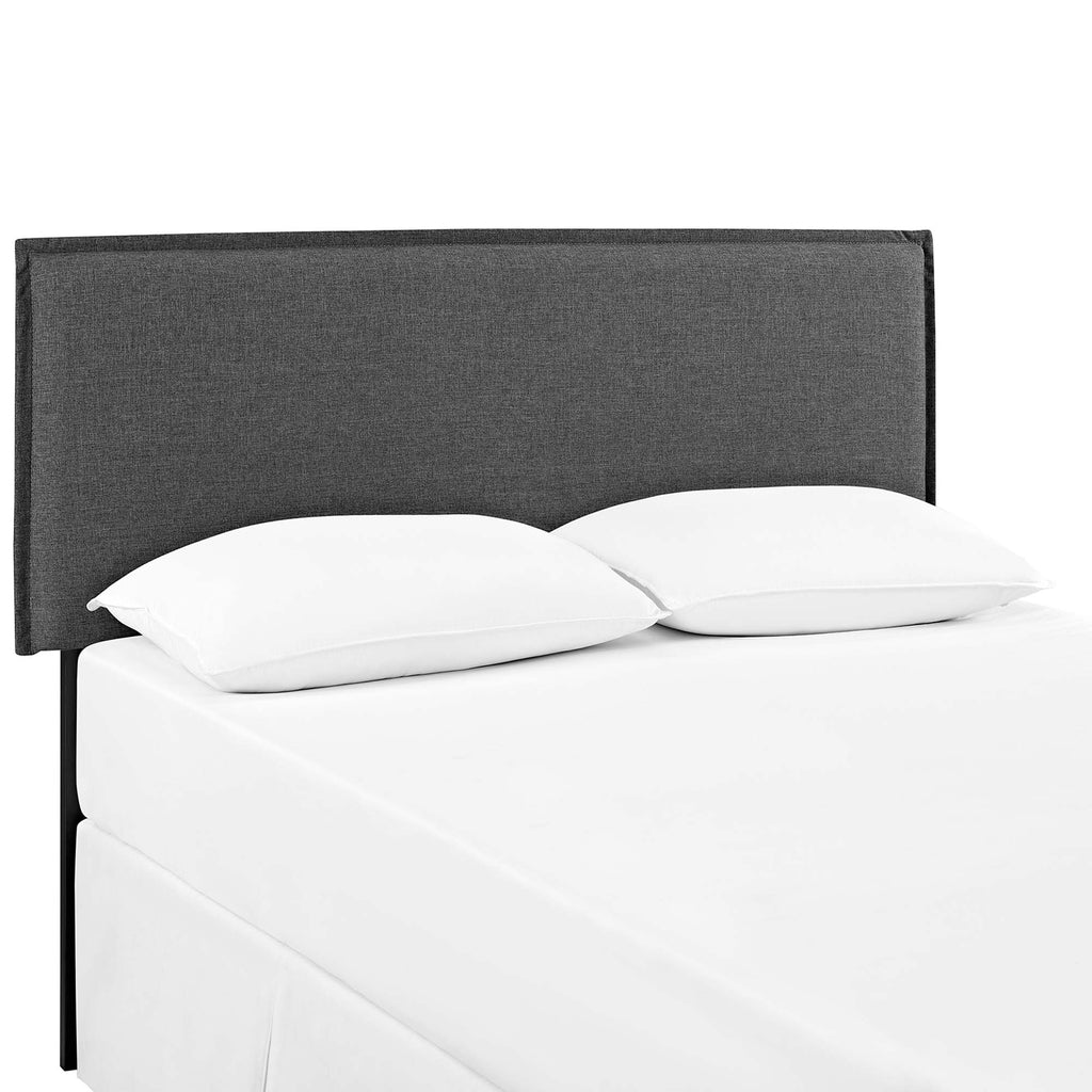 Camille Upholstered Fabric Queen Headboard - Gray