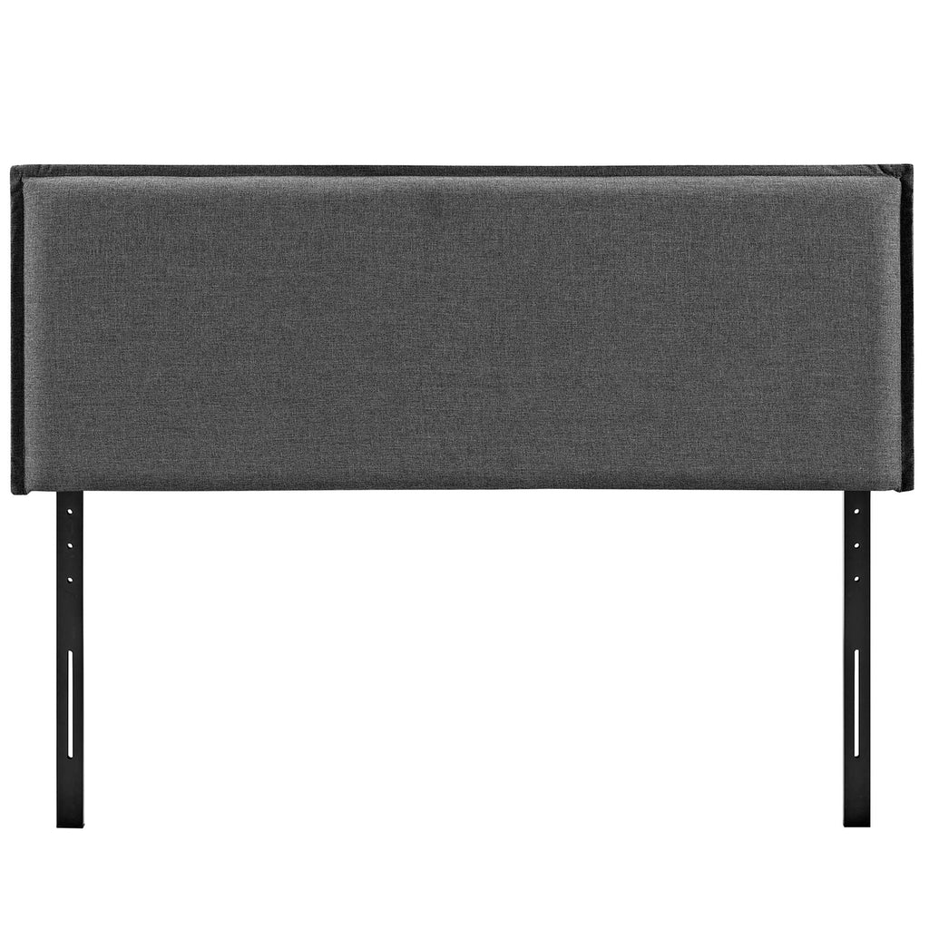 Camille Upholstered Fabric Queen Headboard - Gray