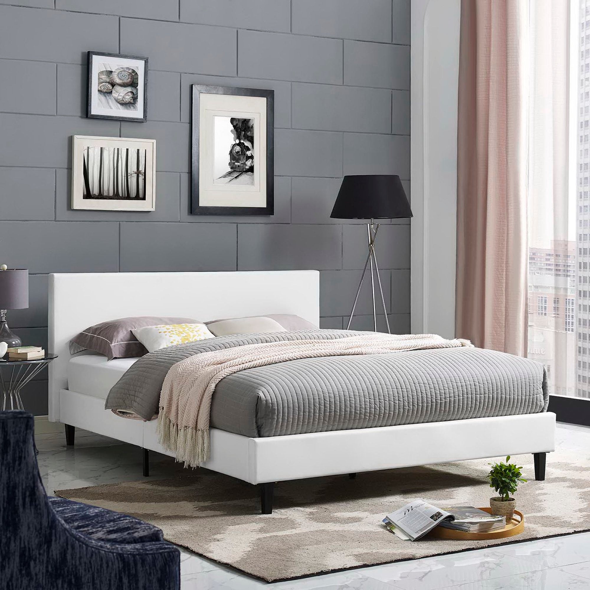 Anya Full Bed - White