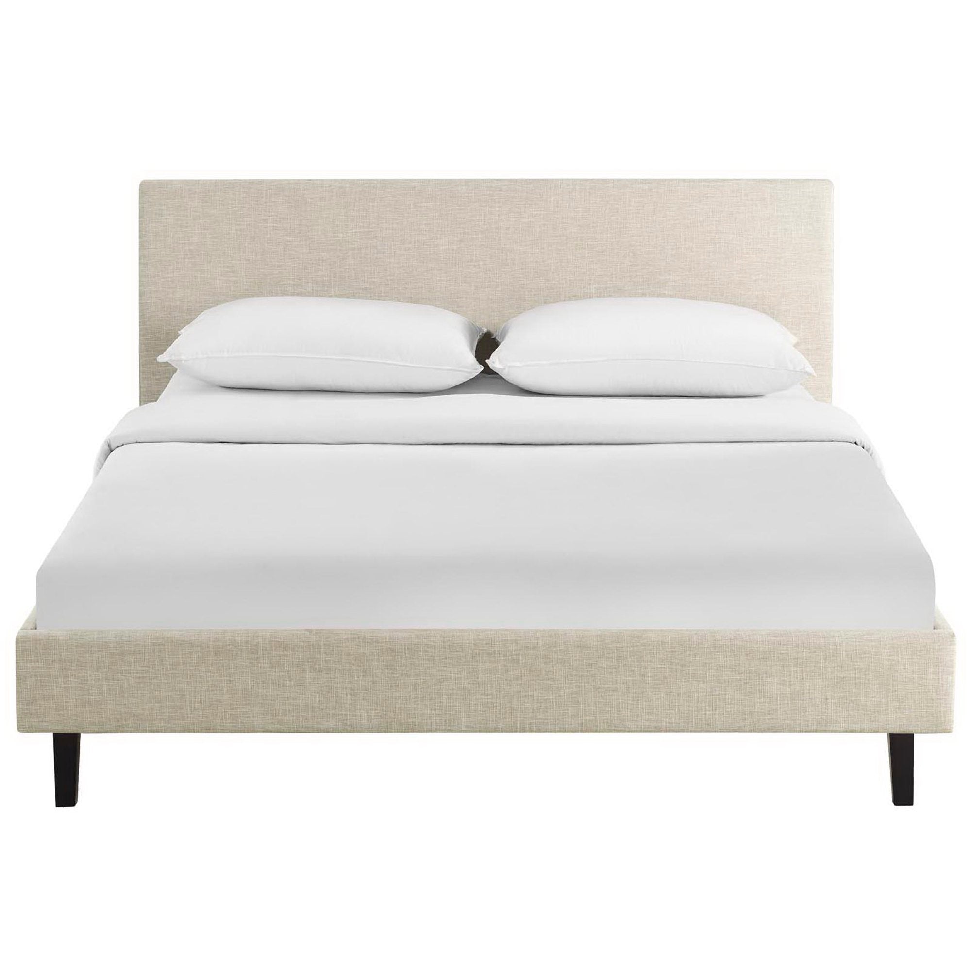Anya Fabric Full Bed - Beige
