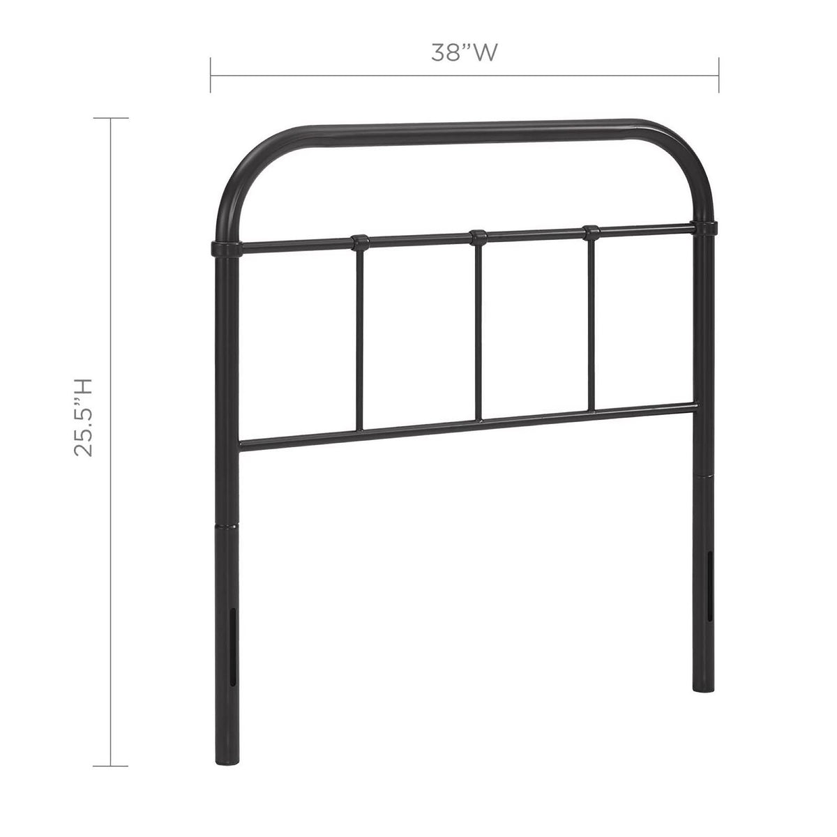Serena Twin Steel Headboard - Brown