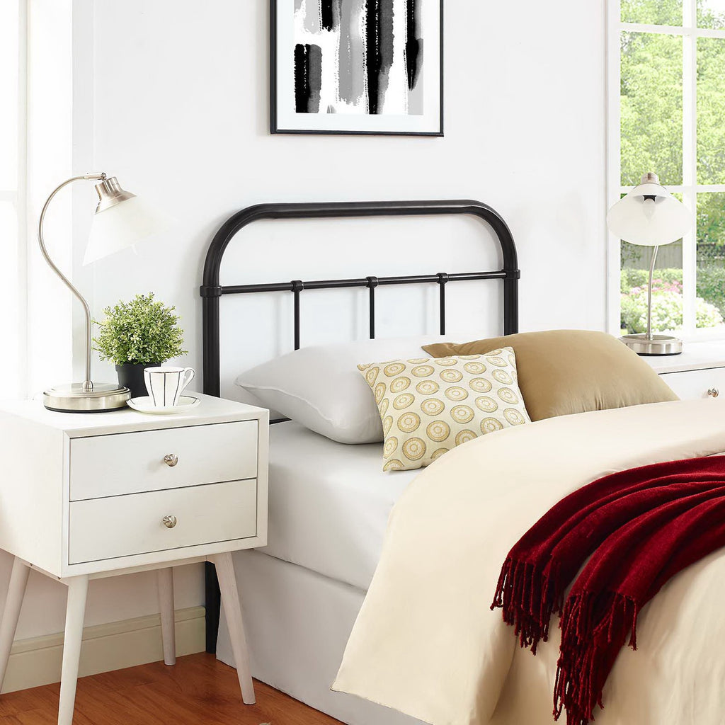 Serena Twin Steel Headboard - Brown