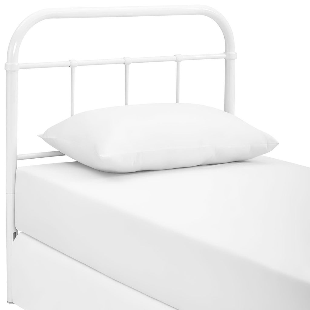 Serena Twin Steel Headboard - White