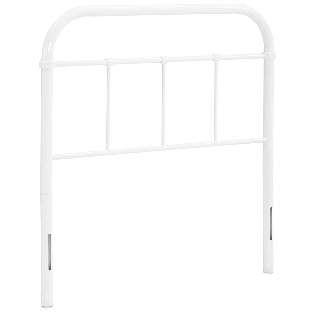 Serena Twin Steel Headboard - White