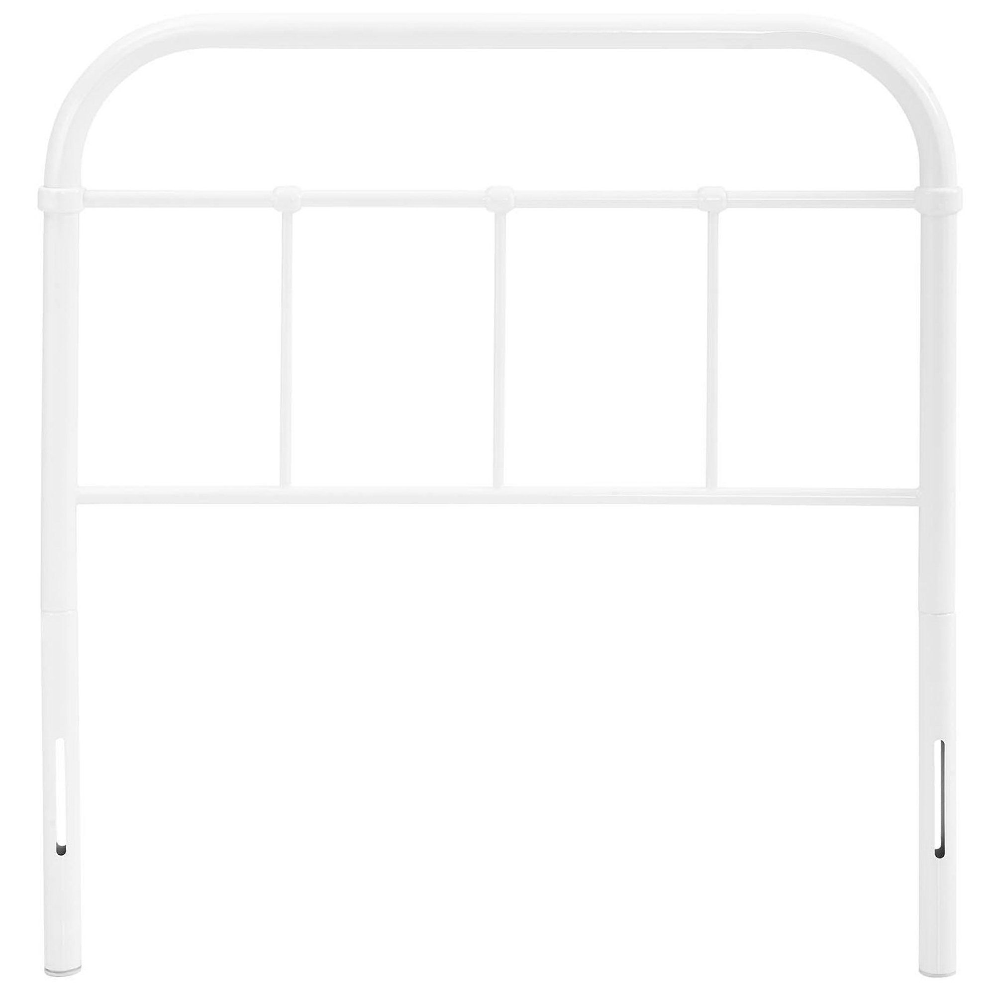 Serena Twin Steel Headboard - White
