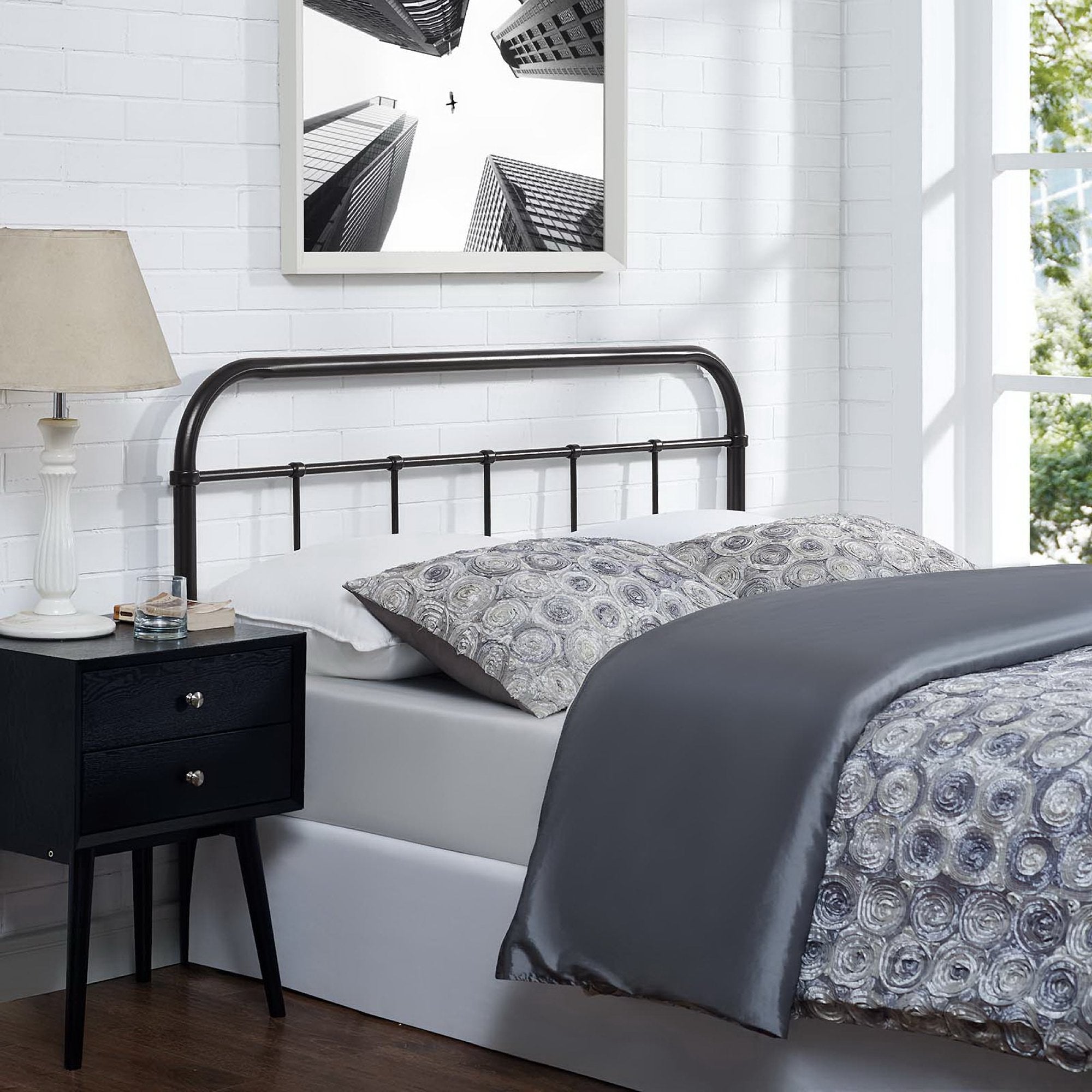 Serena Full Steel Headboard - Brown