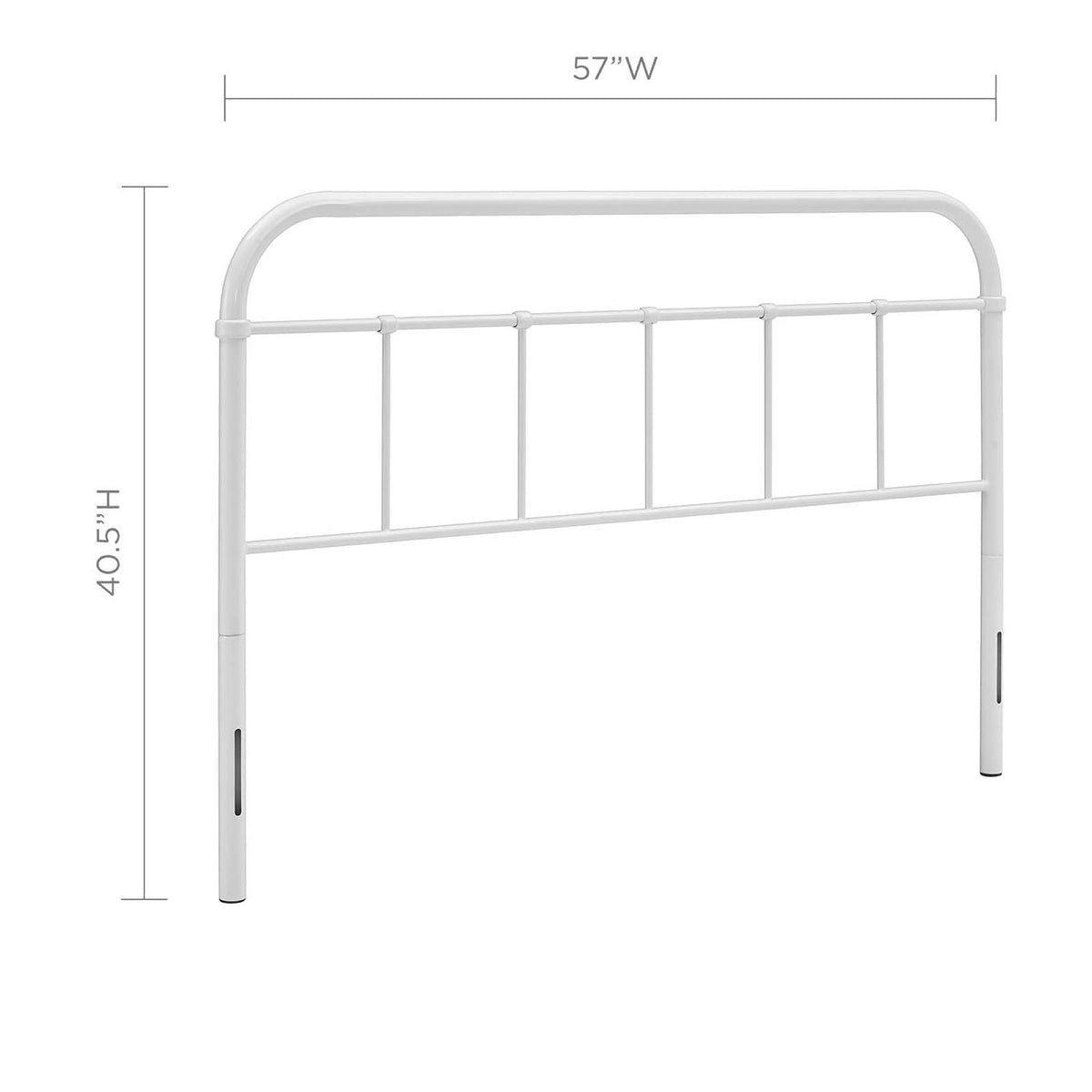 Serena Full Steel Headboard - White