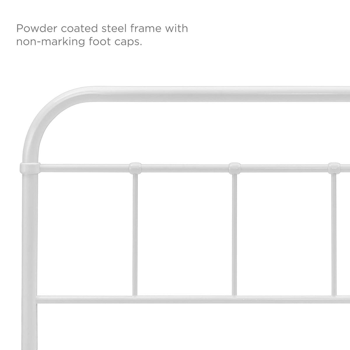 Serena Full Steel Headboard - White