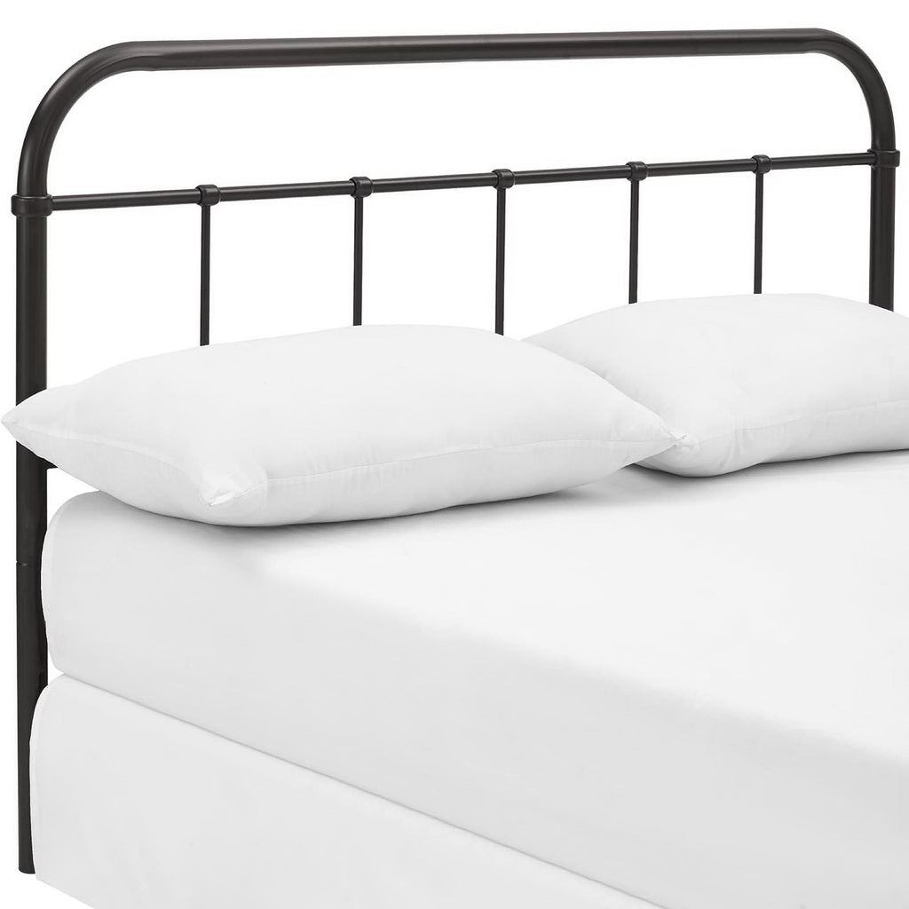 Serena Queen Steel Headboard - Brown