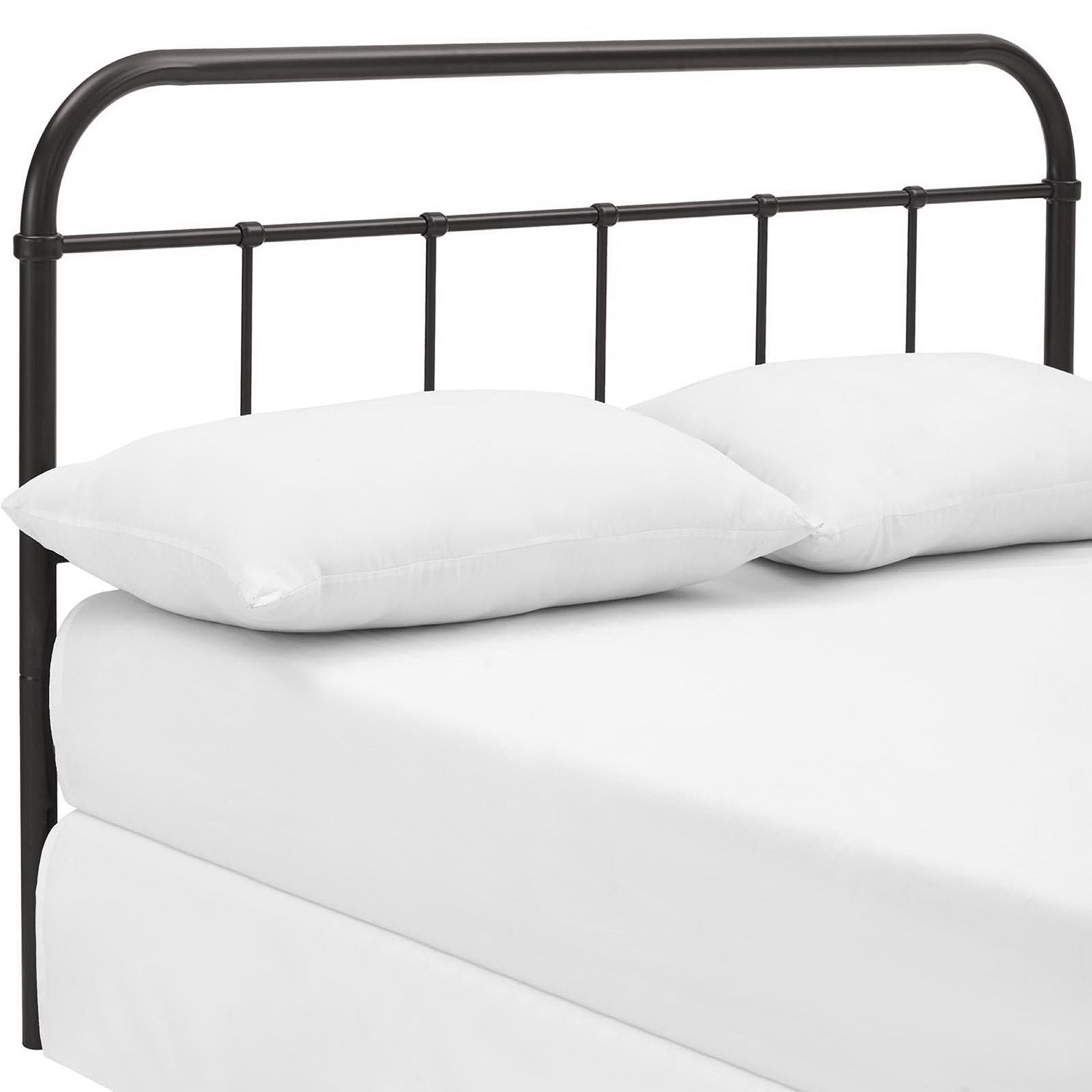 Serena Queen Steel Headboard - Brown