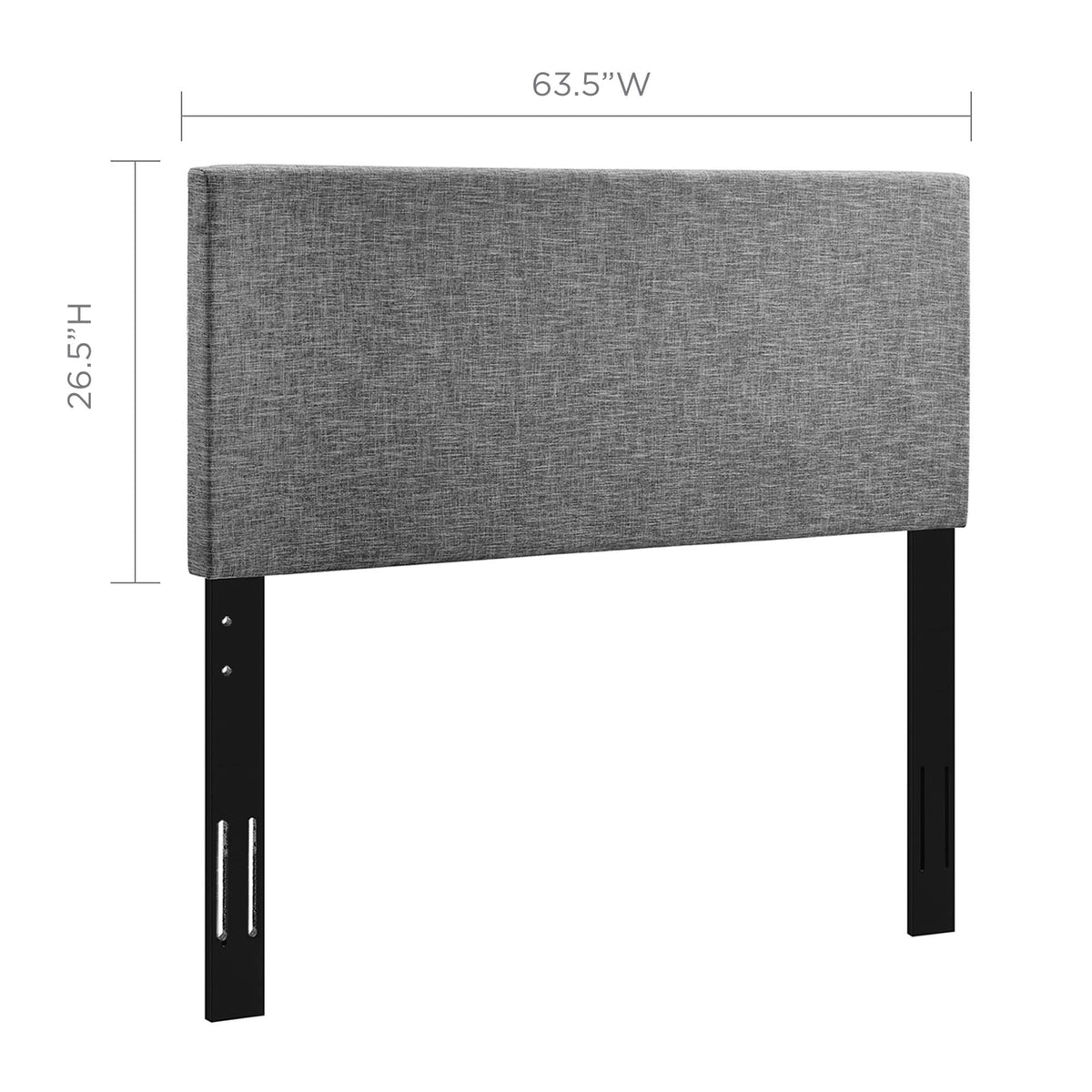 Taylor Upholstered Linen Fabric Full / Queen Headboard - Light Gray