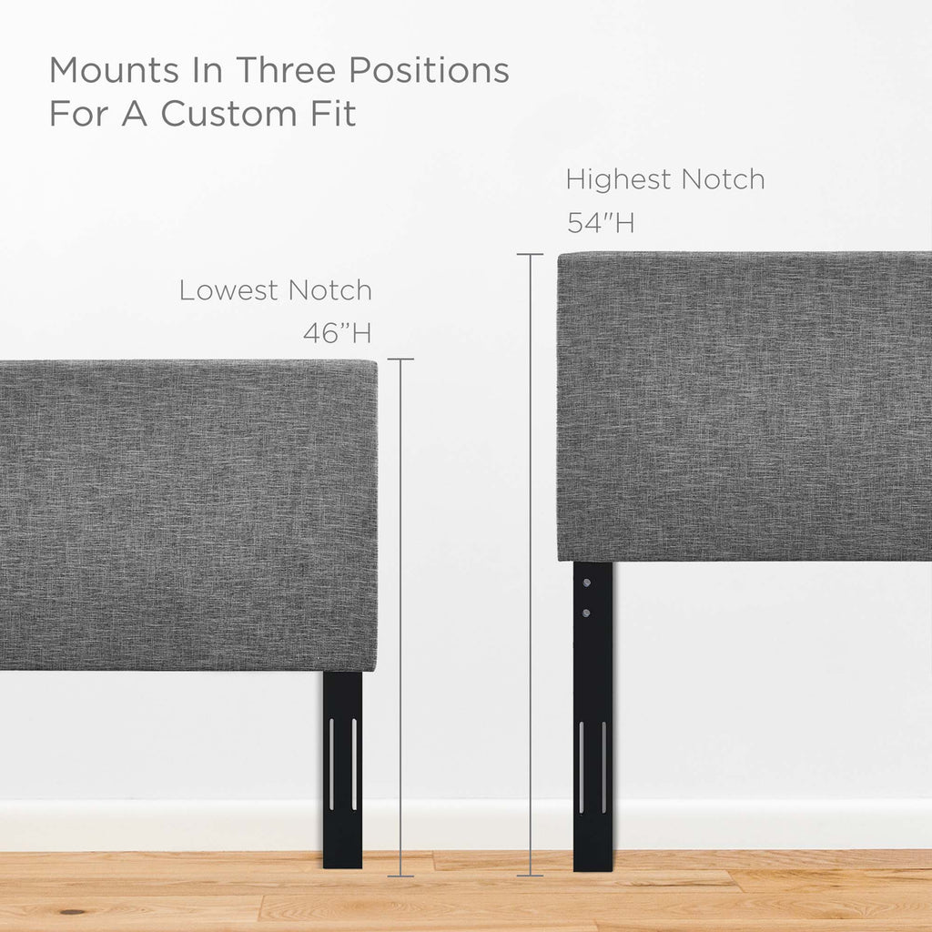 Taylor Upholstered Linen Fabric Full / Queen Headboard - Light Gray