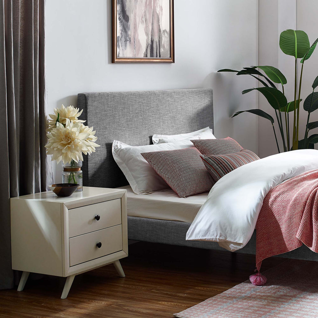 Taylor Upholstered Linen Fabric Full / Queen Headboard - Light Gray
