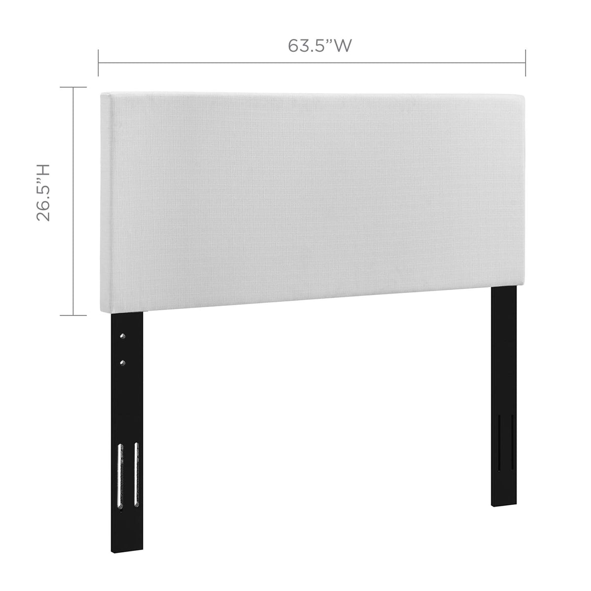 Taylor Upholstered Linen Fabric Full / Queen Headboard - White