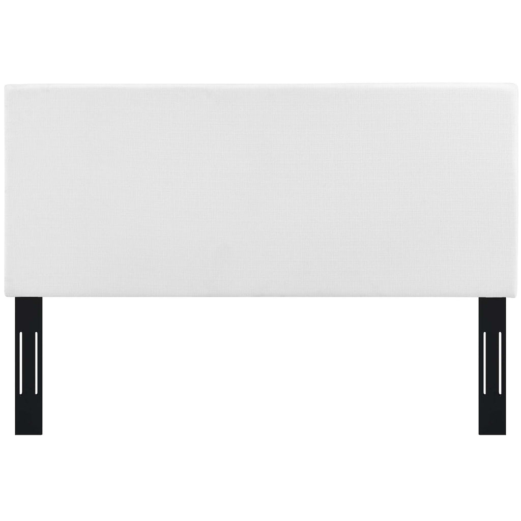 Taylor Upholstered Linen Fabric King and California King Headboard - White