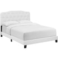 Amelia Faux Leather Full Bed - White
