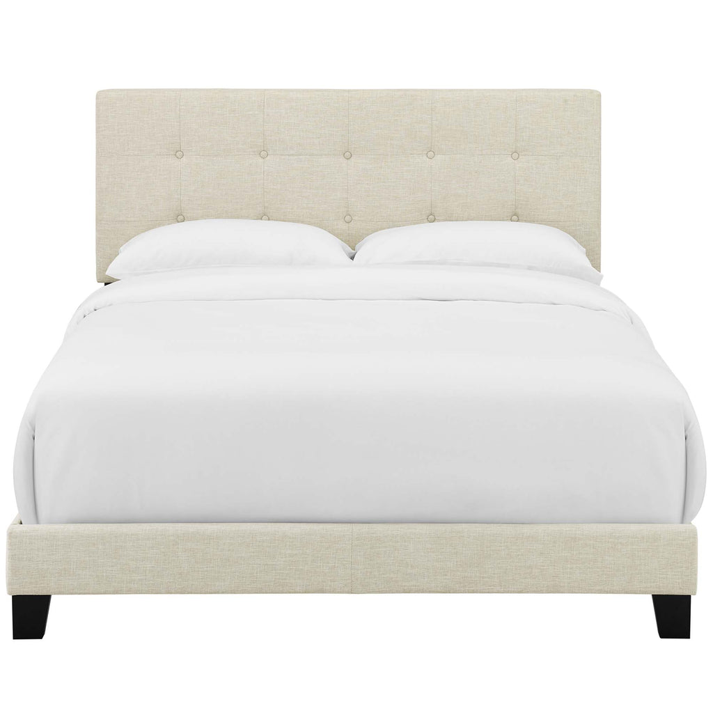 Amira Upholstered Fabric Full Bed - Beige