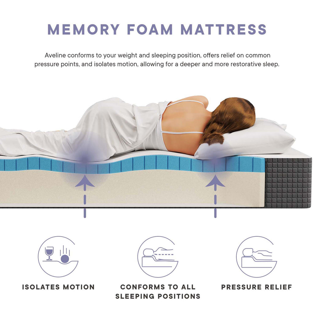Aveline 10" California King Mattress - White