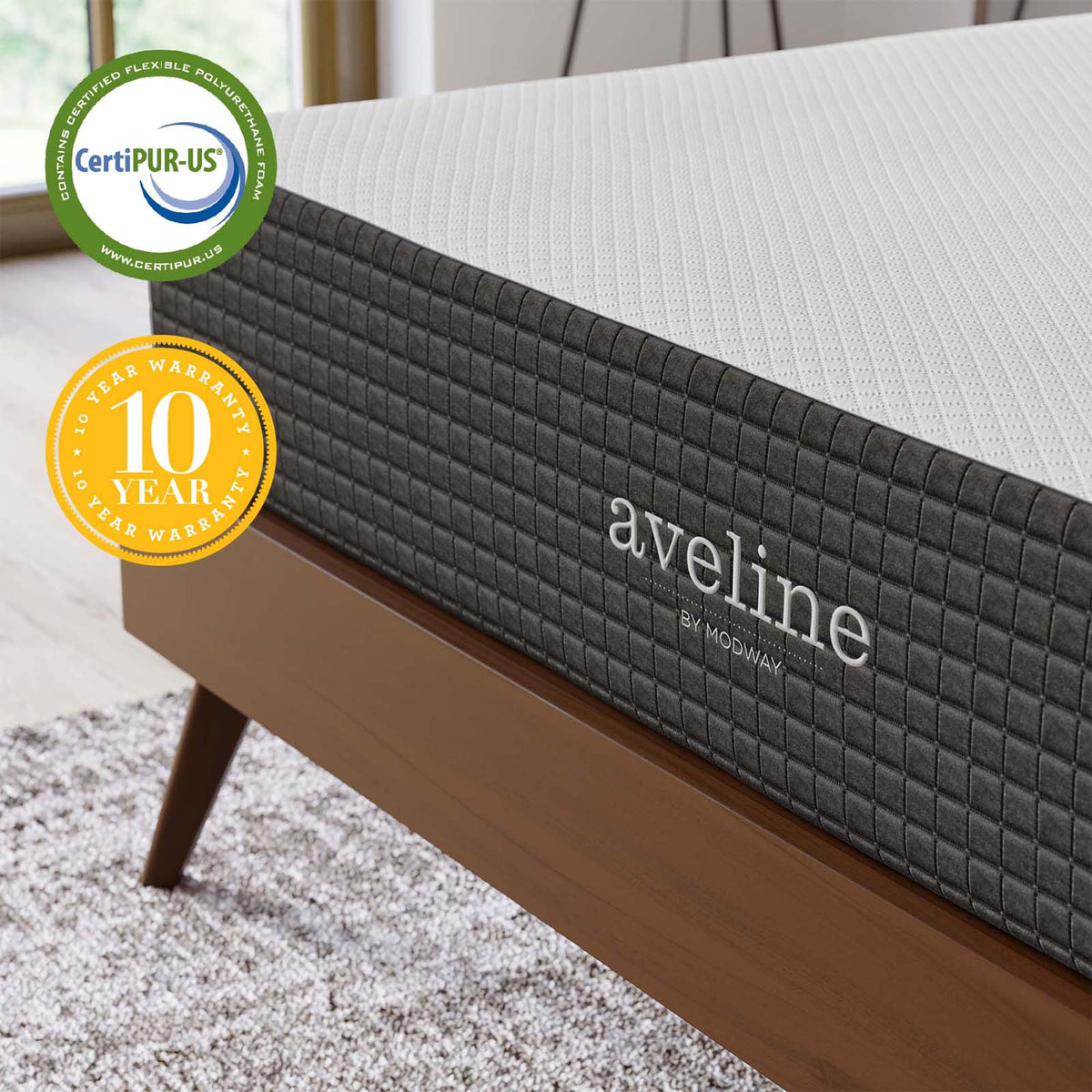 Aveline 10" California King Mattress - White