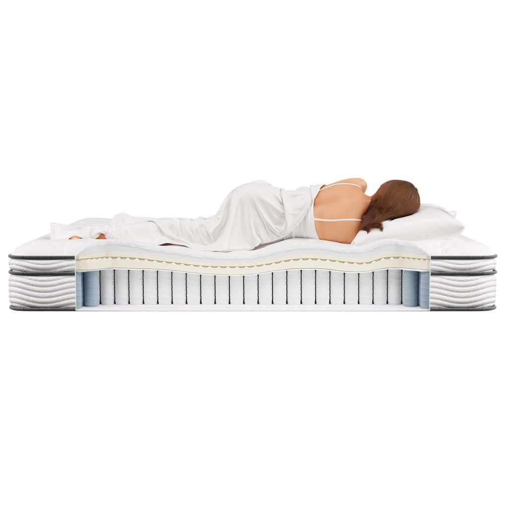 Jenna 10" Innerspring and Foam California King Mattress - White