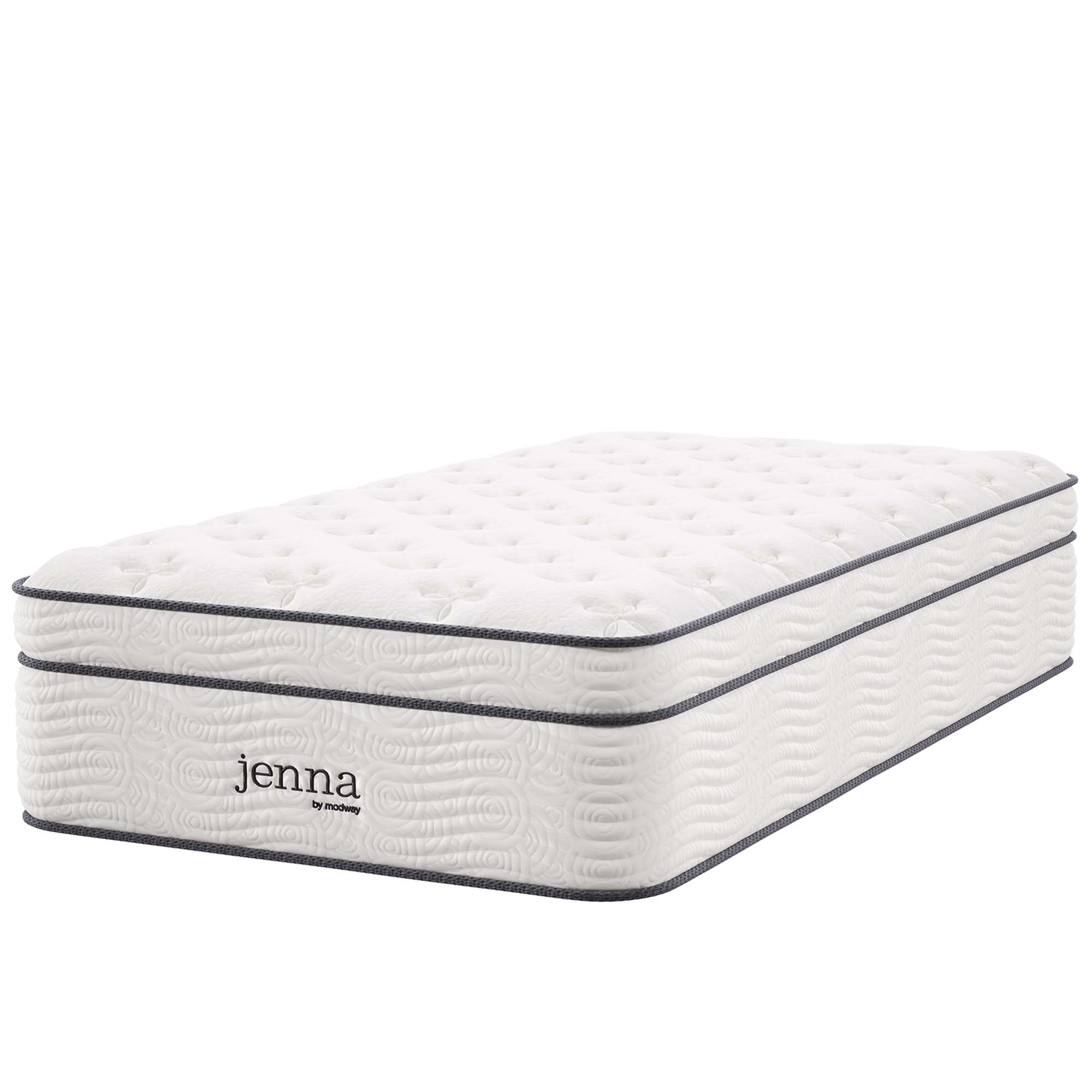 Jenna 14" Innerspring and Foam Twin Mattress - White