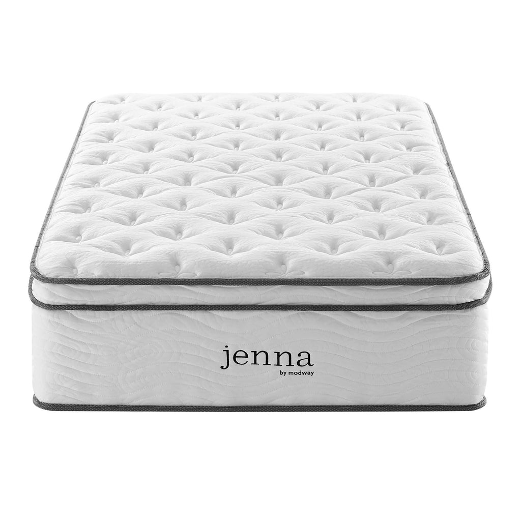 Jenna 14" Innerspring and Foam Twin Mattress - White
