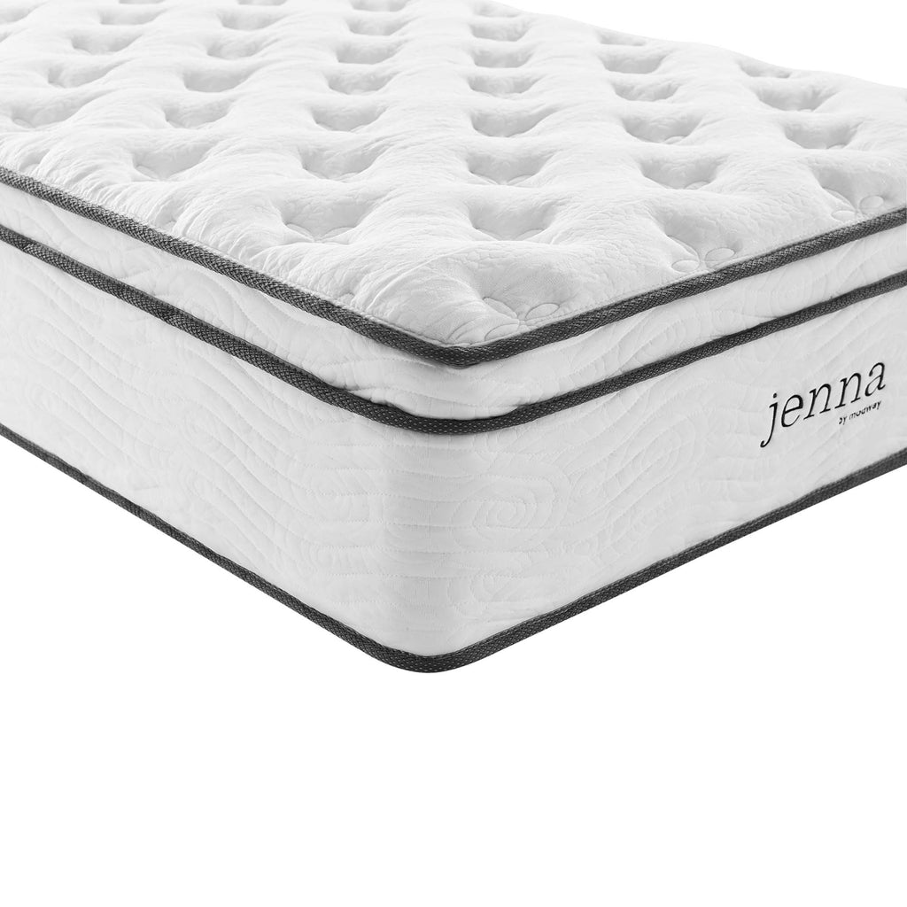 Jenna 14" Innerspring and Foam Twin Mattress - White