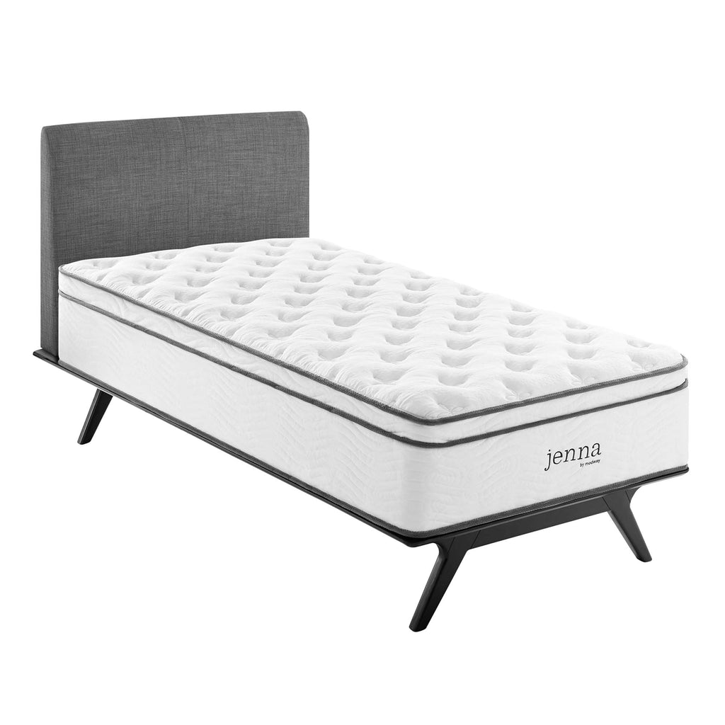 Jenna 14" Innerspring and Foam Twin Mattress - White