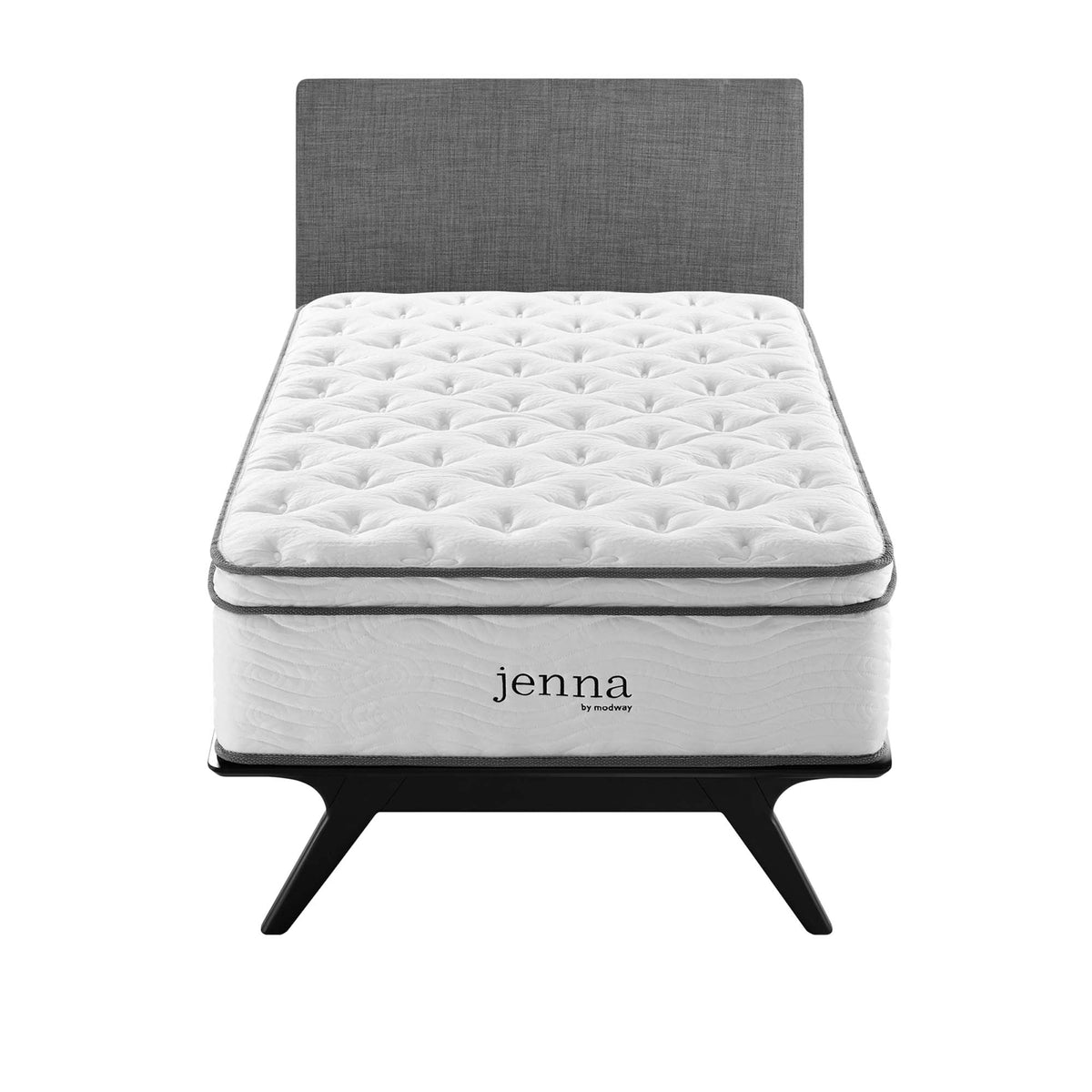 Jenna 14" Innerspring and Foam Twin Mattress - White