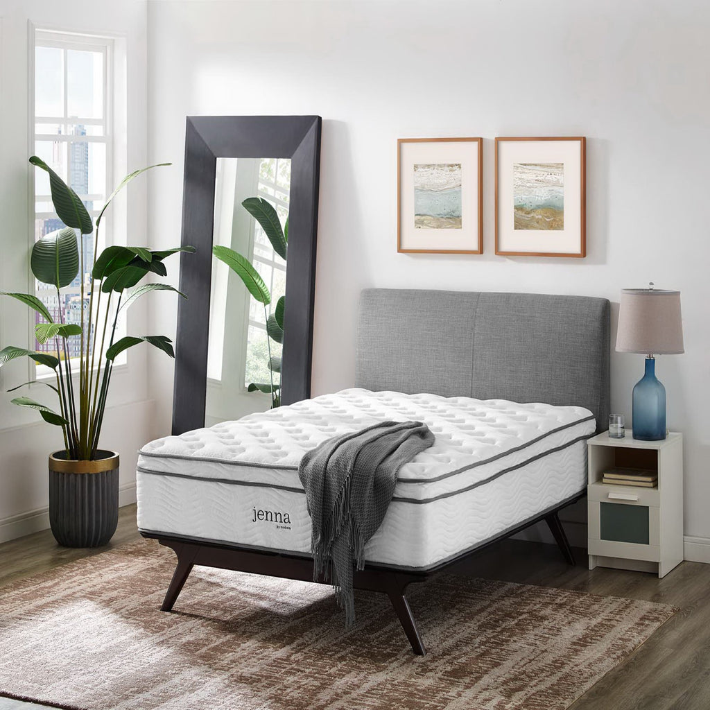 Jenna 14" Innerspring and Foam Twin Mattress - White